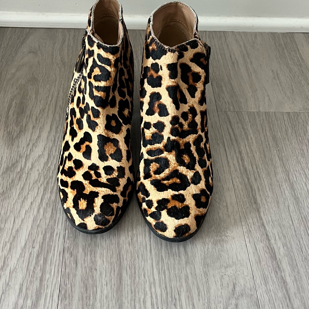 Leopard Print Ankle Boots